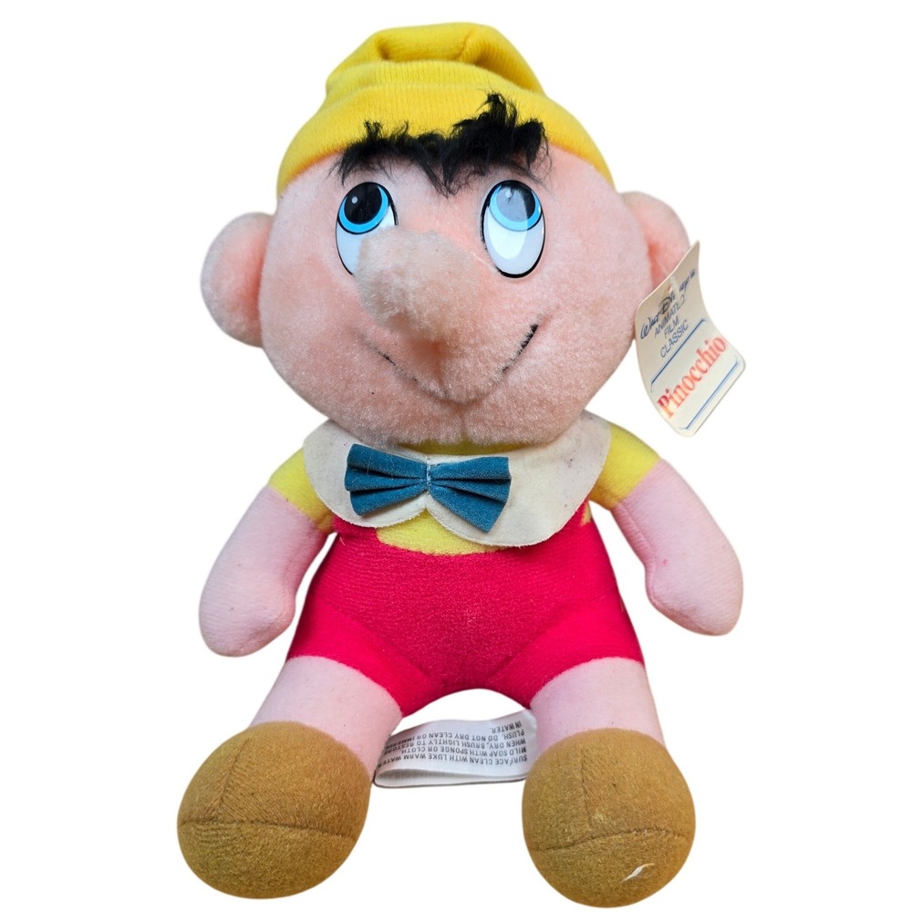 Pinocchio Walt Disney Animated Film Classic Vintage 1985 Plush‎ Stuffed Doll 8"